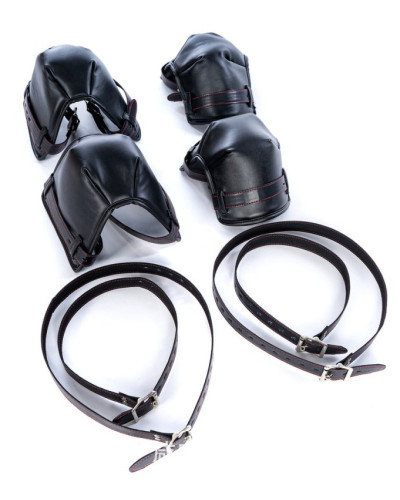 Protections rembourrées Coudes-Genoux Puppy Stay Noires 