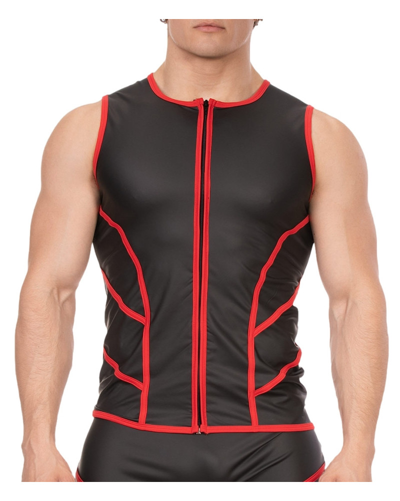Veste sans manche Robin Noir-Rouge 