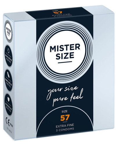 Préservatifs Mister Size 57mm x3 