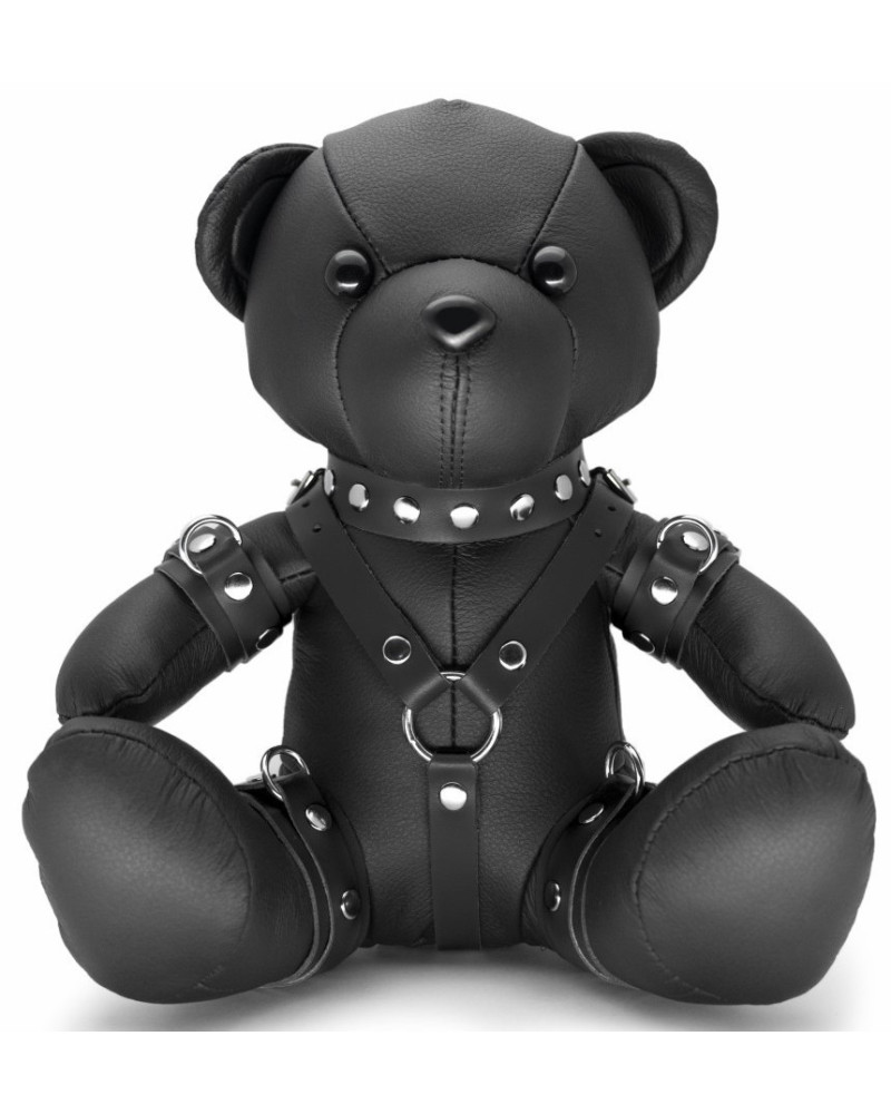 Ours en cuir Bendy The Bdsm Teddy Bear Noir 