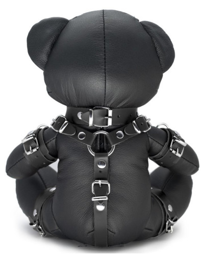 Ours en cuir Bendy The Bdsm Teddy Bear Noir 