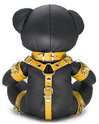 Ours en cuir Bendy The Bdsm Teddy Bear Jaune 