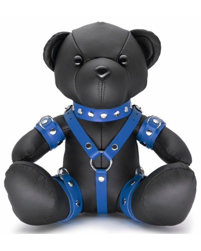 Ours en cuir Bendy The Bdsm Teddy Bear Bleu 