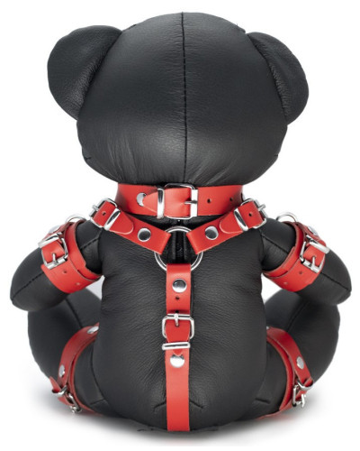 Ours en cuir Bendy The Bdsm Teddy Bear Rouge 