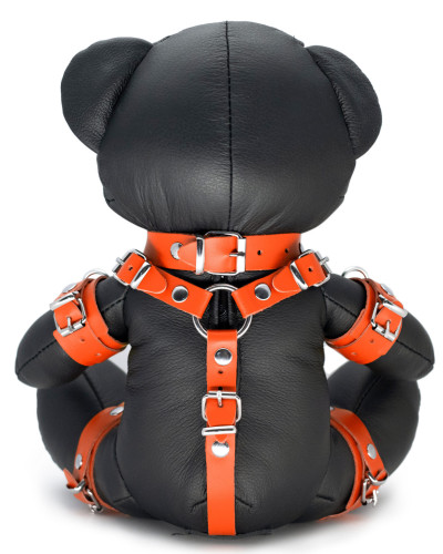 Ours en cuir Bendy The Bdsm Teddy Bear Orange 
