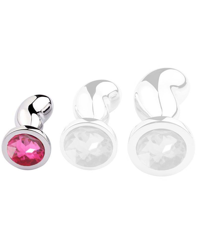 Plug Bijou Bean Silver S 6 x 2.3cm Rose 
