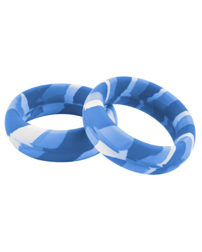 Pack 3 Cockrings Silimix Bleus 
