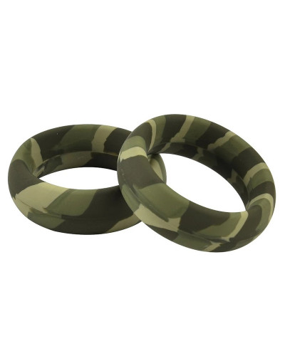 Pack 3 Cockrings Silimix Vert Army 