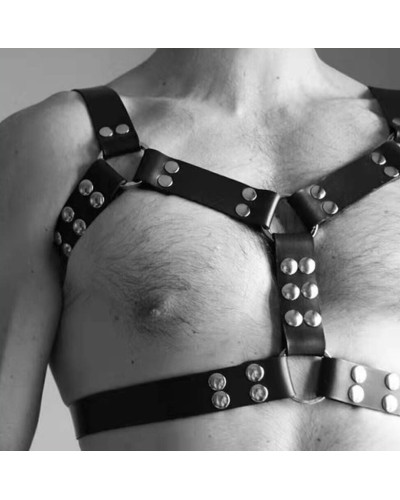 Harnais simili Nail Noir 