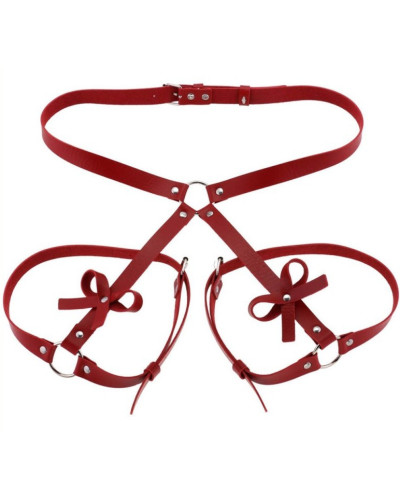 Harnais Cuisses Fesses BUTTERFLY Rouge 
