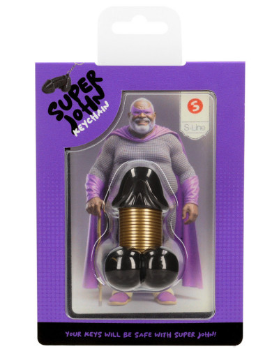 Porte-Clés Pénis Super John Noir 
