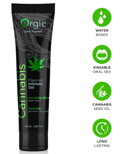 Lubrifiant Eau aromatisé Cannabis Orgie 100 ml 