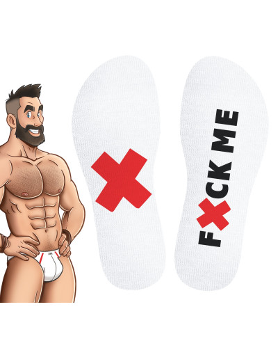 Chaussettes blanches Fuck Me SneakXX 