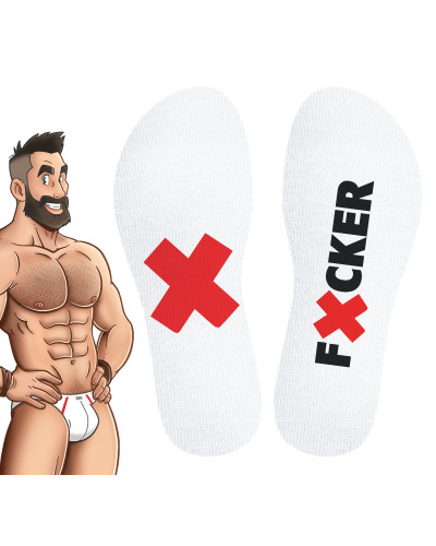 Chaussettes blanches Fucker SneakXX 