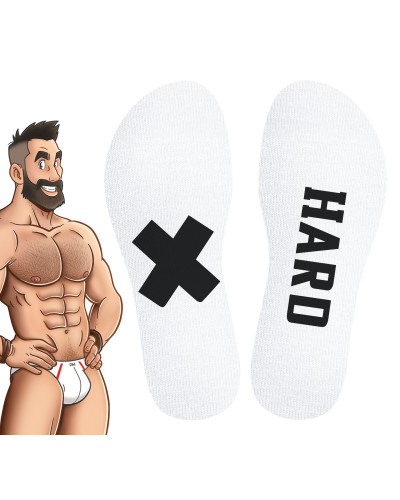 Chaussettes hautes Hard SneakXX Blanc-Noir 