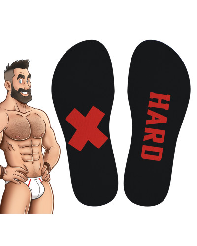 Chaussettes hautes Hard SneakXX Noir-Rouge 
