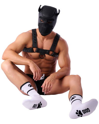 Chaussettes Good Boy Blanc-Noir 