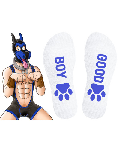 Chaussettes Good Boy Blanc-Bleu 