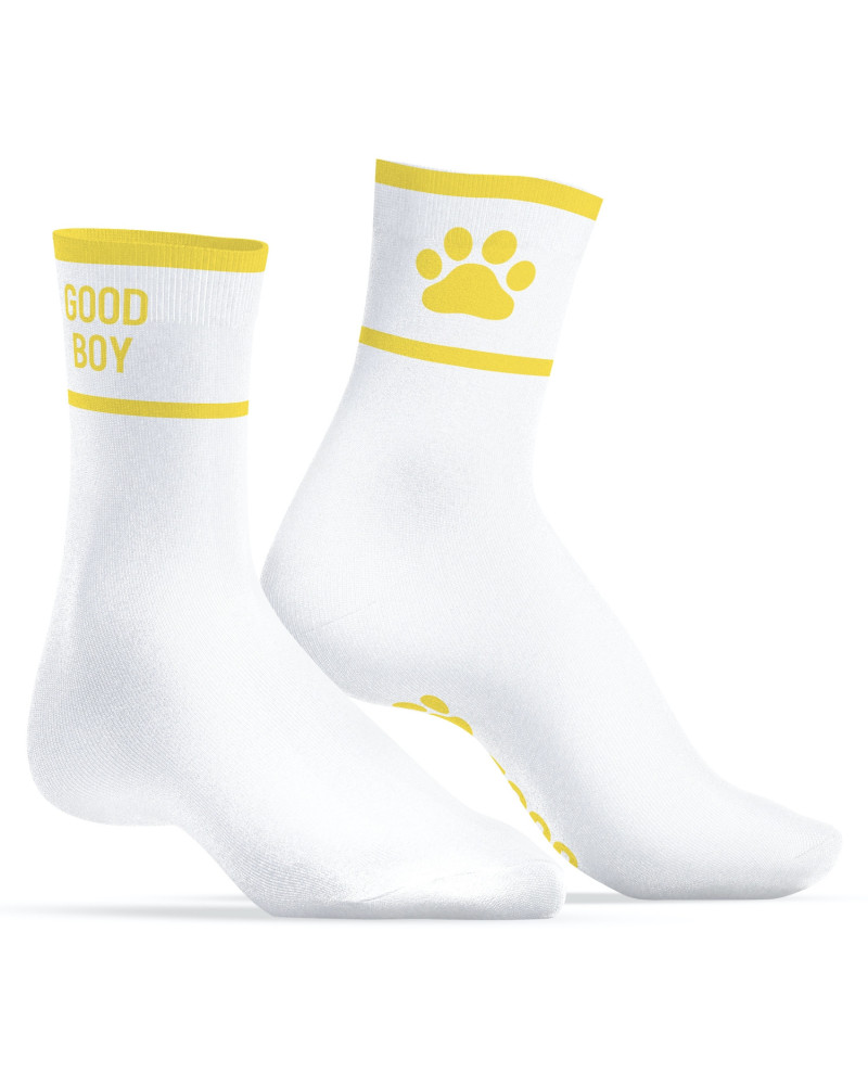 Chaussettes Good Boy Blanc-Jaune 