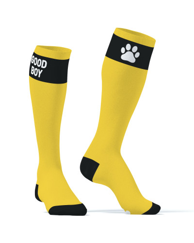 Chaussettes hautes Big Good Boy Jaunes 
