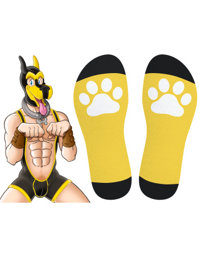 Chaussettes hautes Big Good Boy Jaunes 