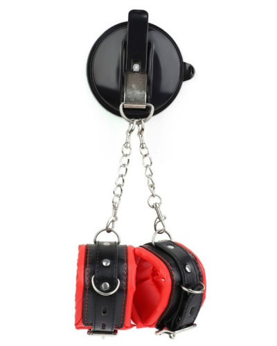 Menottes avec Ventouse Strongcup Rouges 