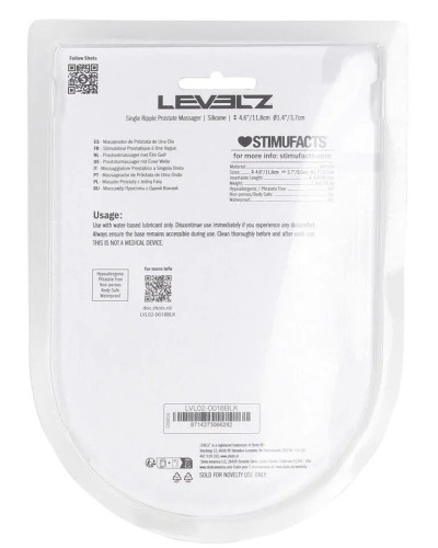 Stimulateur de prostate Single Ripple 9 x 3.6cm 