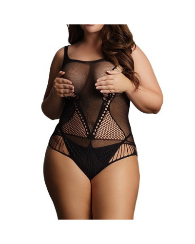 Body Grande Taille CONTRAST NET Noir 