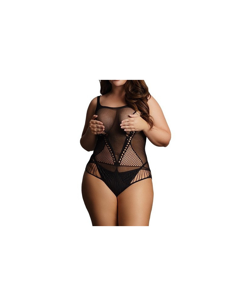 Body Grande Taille CONTRAST NET Noir 
