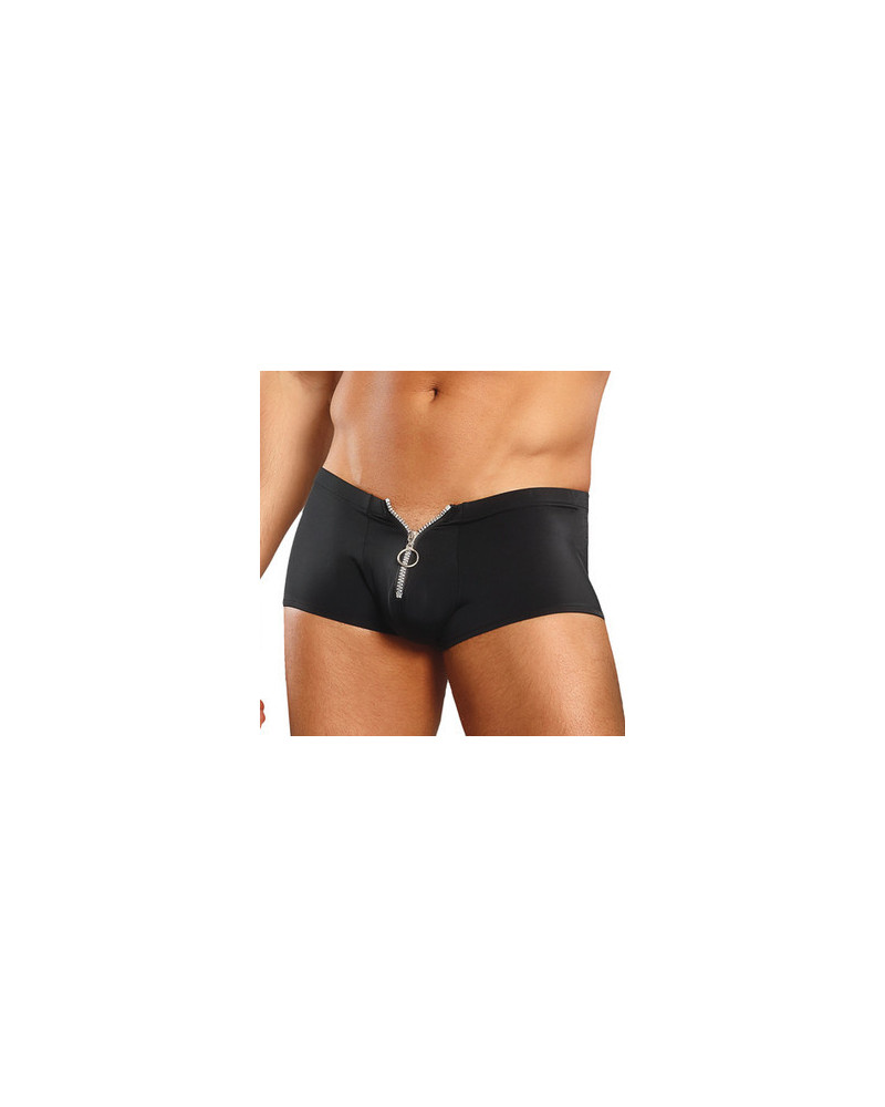 Boxer court avec Zip Ring & Short Noir 