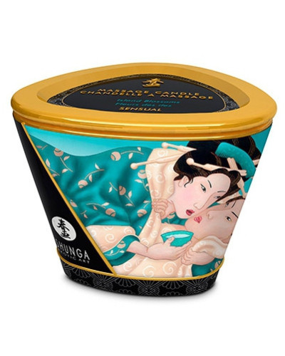Bougie de massage Shunga ISLAND BLOSSOMS Fleurs des Iles 