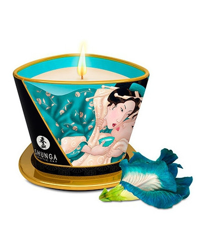 Bougie de massage Shunga ISLAND BLOSSOMS Fleurs des Iles 