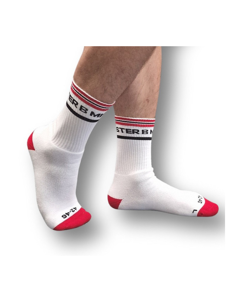 Chaussettes Fist Pig Blanc-Rouge 
