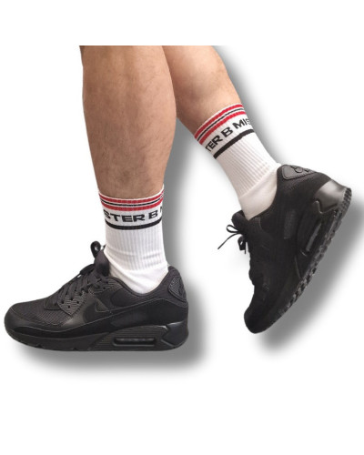 Chaussettes Fist Pig Blanc-Rouge 