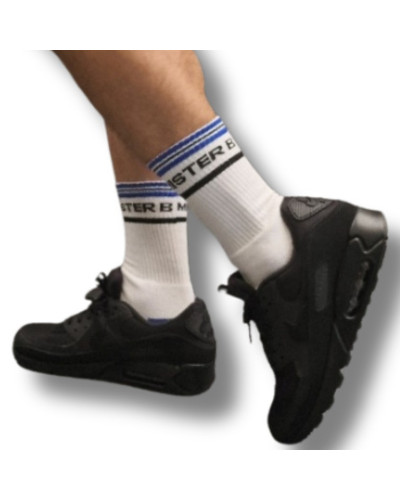 Chaussettes Fuck Me Blanc-Bleu 