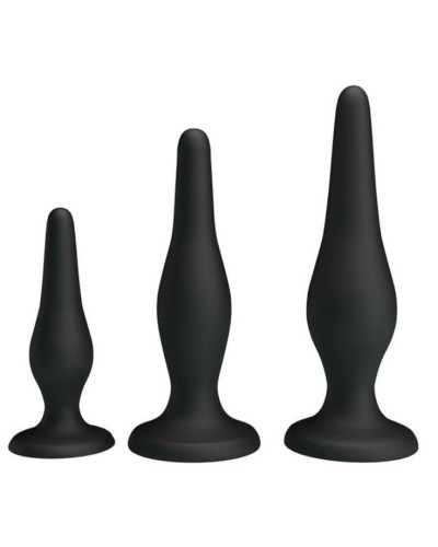 Lot de 3 plugs Silicone Débutant 