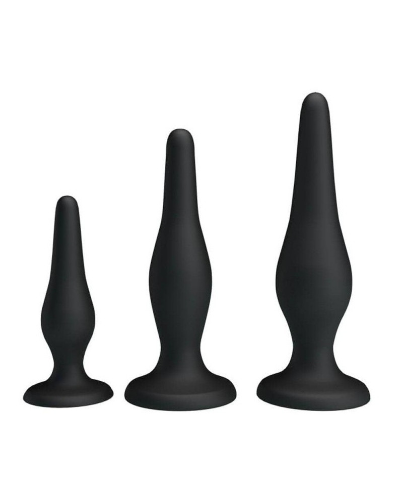 Lot de 3 plugs Silicone Débutant 