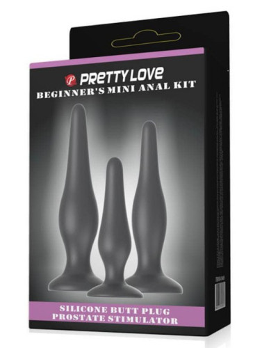 Lot de 3 plugs Silicone Débutant 