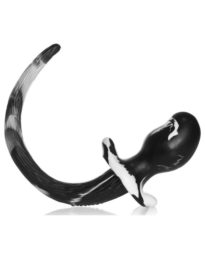 Plug Queue Puppy Tail Mastiff 12 x 7cm Noir-Blanc 