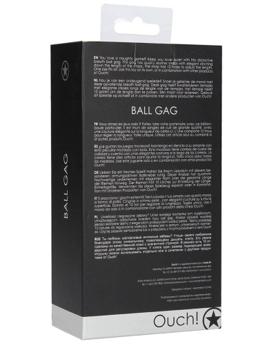 Bâillon Boule gag Strap Noir 
