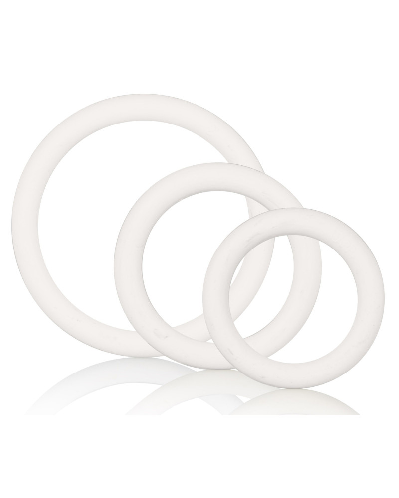 Lot de 3 cockrings souples Blanc 