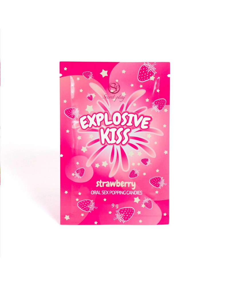 Bonbons sucre pétillant Explosive kiss Fraise 9g 