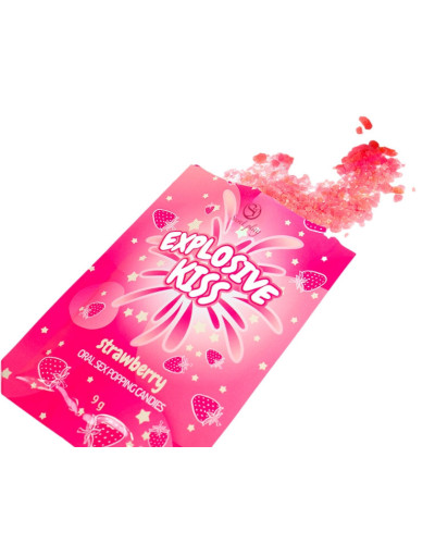 Bonbons sucre pétillant Explosive kiss Fraise 9g 