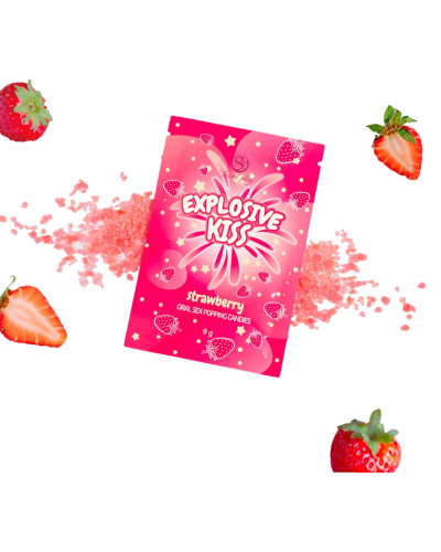 Bonbons sucre pétillant Explosive kiss Fraise 9g 