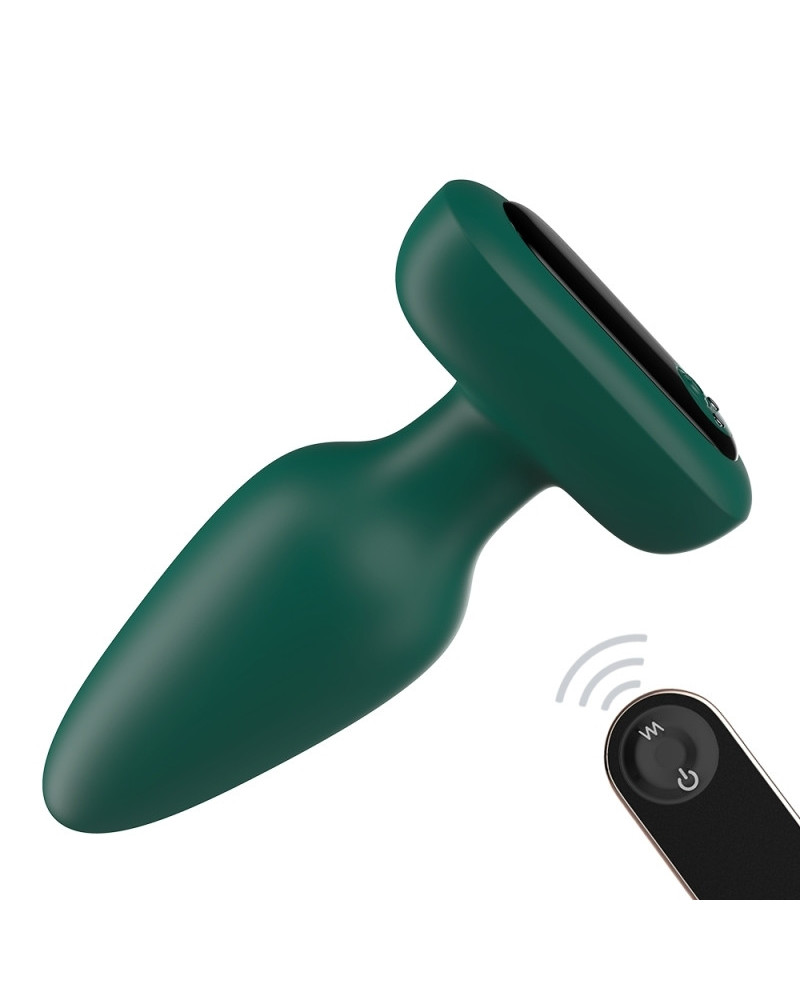 Plug vibrant Silicone Visual 10 x 4.2cm Vert 