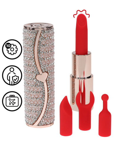 Mini Vibro + 4 embouts Candy Rose 