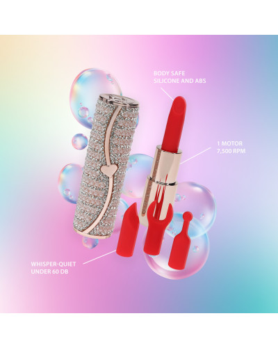 Mini Vibro + 4 embouts Candy Rose 