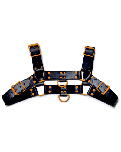 Harnais Fetish OROS Noir-Orange Taille:TU Taille Unique