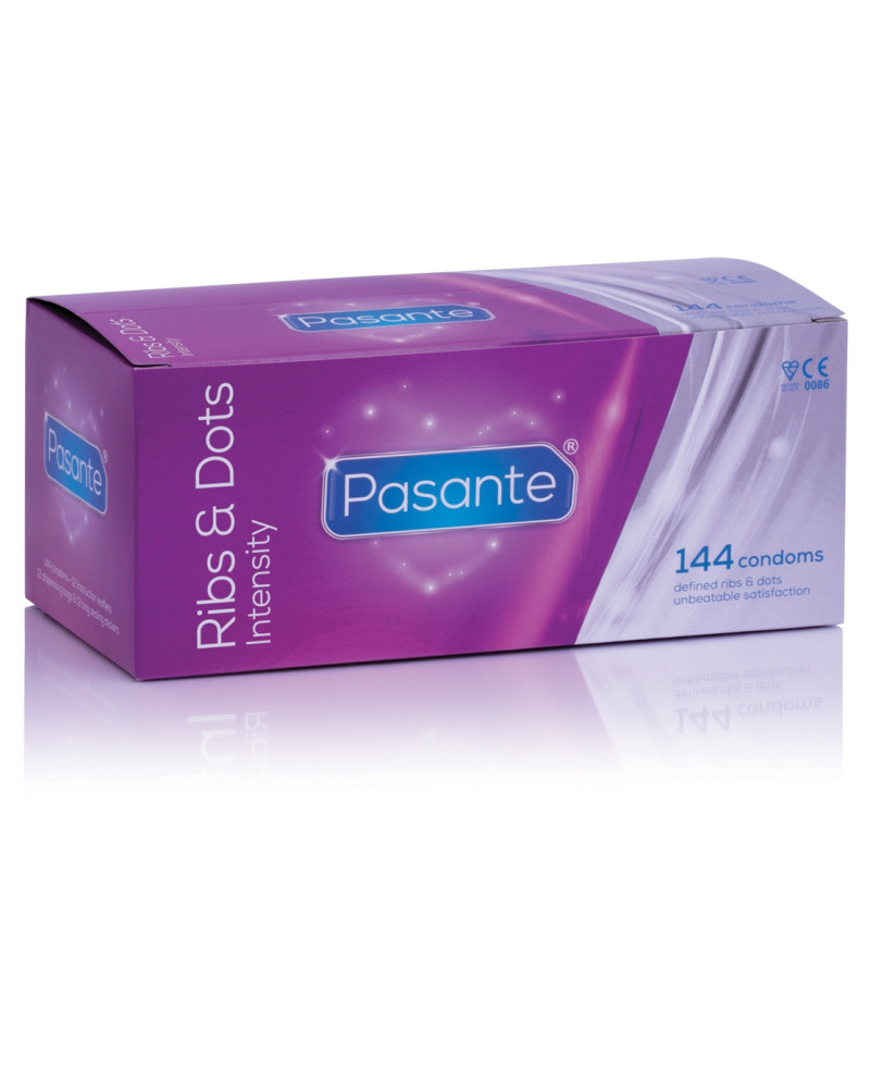 Préservatifs texturés RIBS & DOTS Pasante x144 