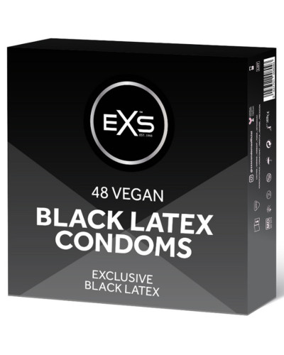 Préservatifs noirs Black Latex 54 mm x48 